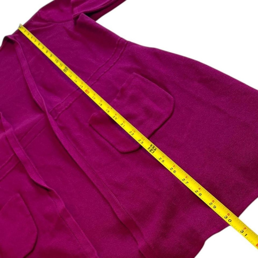 Talbots Sweater Womens Fuchsia Cotton Modal Open Long Line Cardigan - Small - Picture 7 of 8